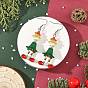 Boucles d'oreilles pendantes en acrylique, perles de nacre et verre, avec 316 acier inoxydable chirurgical, bonhomme de neige, verte