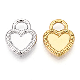 304 Настройки кабошон из нержавеющей стали кулон, ионное покрытие (ip), сердце