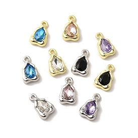 Подвески из сплава , со стразами, без свинца, без кадмии и без никеля, стойки покрытие, слеза, разноцветные