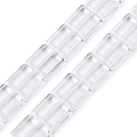 Прозрачные стеклянные бусины, квадратный