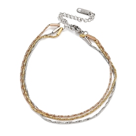 304 Stainless Steel Herringbone Chain Bracelets