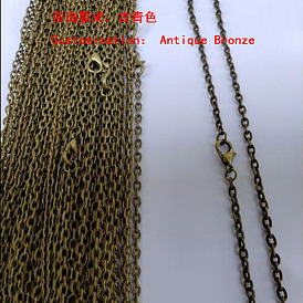 304 Stainless Steel Cable Chain Necklace with Lobster Claw Clasps for Men Women