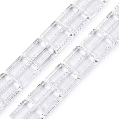Прозрачные стеклянные бусины, квадратный