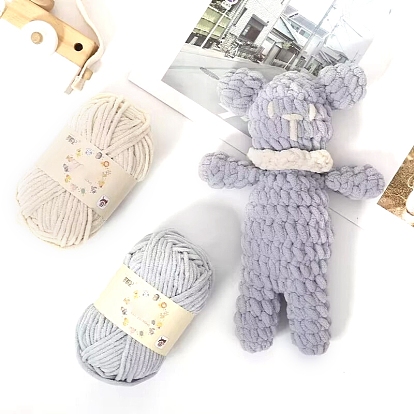 Мягкая пряжа для вязания крючком, толстая пряжа для шарфа, пакет, изготовление подушек