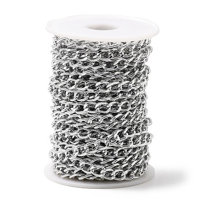 10м алюминиевых витых бордюрных цепей, цепи с алмазной огранкой, несварные, граненые