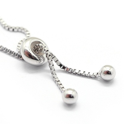 925 Sterling Silver Chain Bracelet Making, Slider Bracelets Making