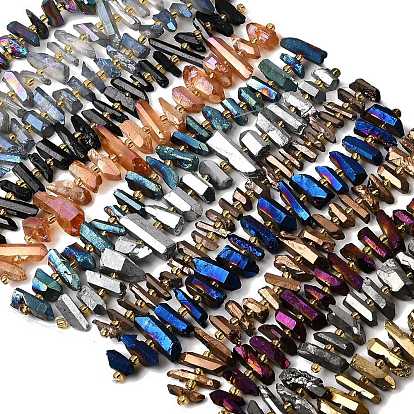 Гальванические природный кристалл кварца бусы пряди, граненые, палочка для наггетсов, с бисером