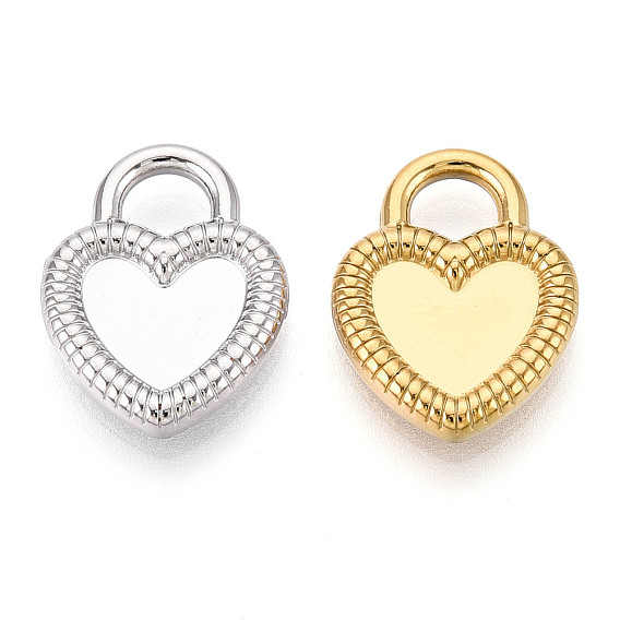 304 Настройки кабошон из нержавеющей стали кулон, ионное покрытие (ip), сердце