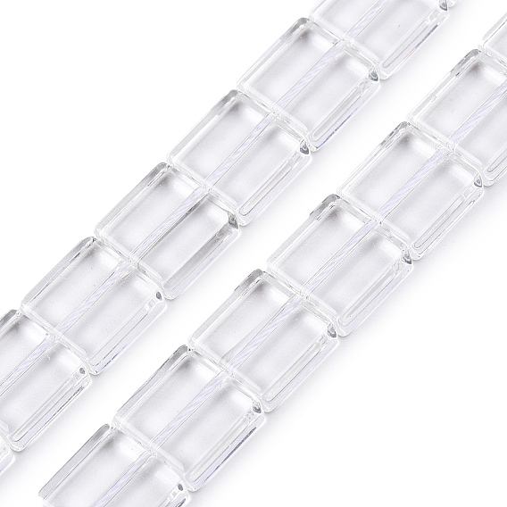 Прозрачные стеклянные бусины, квадратный