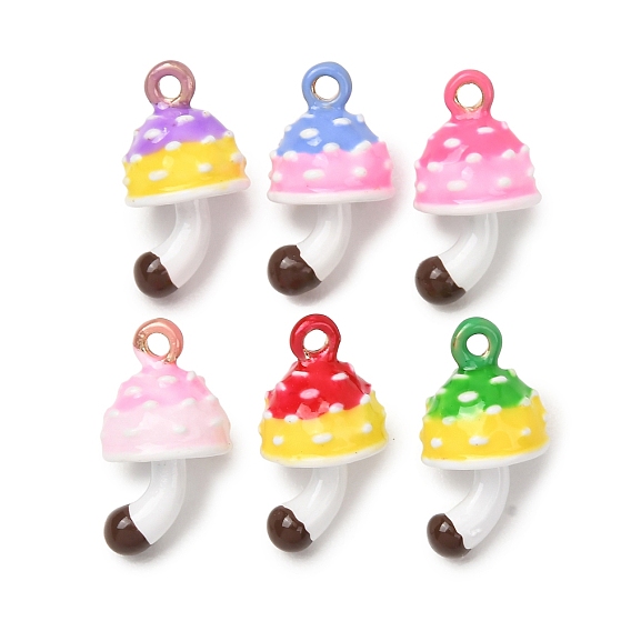 Pendentifs en émail , charmes de champignons