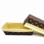 Retro Flower Rectangular Corrugated Cake Bread Paper Holder, Bakery Box