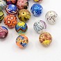 Picture Glass Beads, Round, 14mm, Hole: 1mm