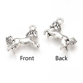 Сплавочные подвески тибетского стиля, без кадмия и без свинца, лошадь
