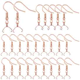 50 шт. 304 крючки для серег из нержавеющей стали, французские крючки с дужкой, шариком и ледорубом, за половину пробурено бисера