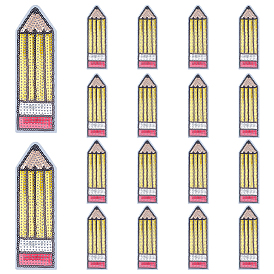 18шт. вышитые нашивки на одежду из полотенца, карандаш