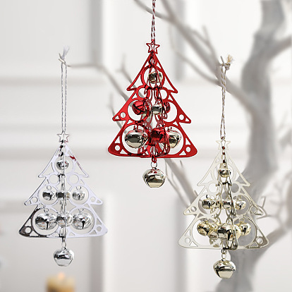 Iron Christmas Tree Bell Pendant Decorations, for Christmas Tree, Shop, Wall Hanging Ornaments