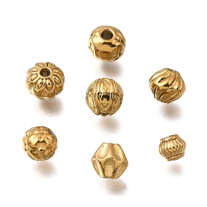 304 из нержавеющей стали бусы, ионное покрытие (ip), круглые