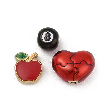 304 из нержавеющей стали бусы, с эмалью