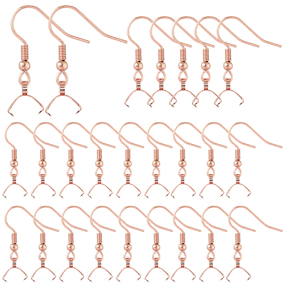 50 шт. 304 крючки для серег из нержавеющей стали, французские крючки с дужкой, шариком и ледорубом, за половину пробурено бисера