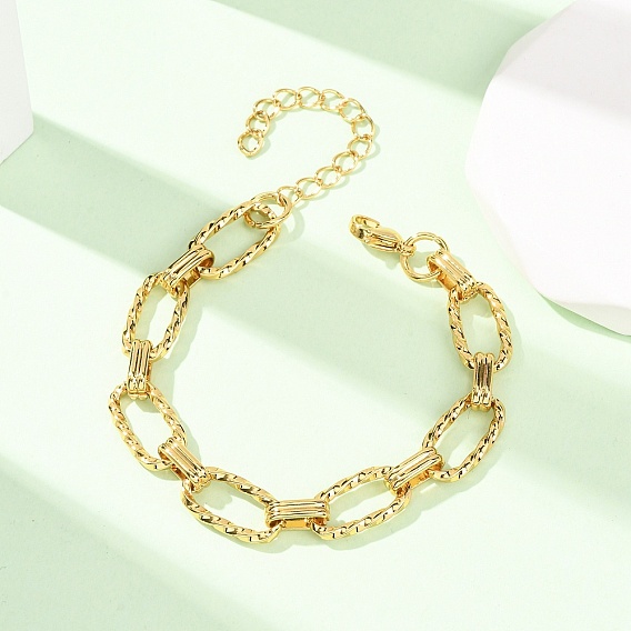 304 женские браслеты-цепочки с витыми овальными звеньями из нержавеющей стали