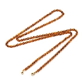 Two Tone Acrylic Bag Chain, with Golden 304 Stainless Steel Lobster Claw Clasps, for Bag Straps Replacement Accessories