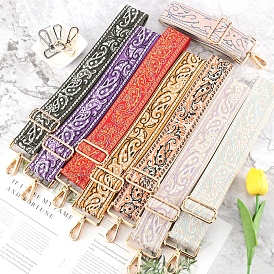 Flower Pattern Nylon Canvas Handbag Webbing Bag Straps, for Handbag or Shoulder Bag Replacement