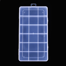 Прямоугольный контейнер для хранения шариков из полипропилена (pp), с откидной крышкой и 18 отделениями, для бижутерии мелкие аксессуары