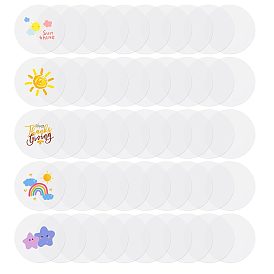 50Pcs Acrylic Sheets, Flat Round