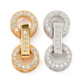 925 Складчатые застежки из стерлингового серебра с микропаве из прозрачного кубического циркония, кольцо