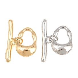 Brass Toggle Clasps, Irregular Oval