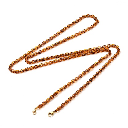 Two Tone Acrylic Bag Chain, with Golden 304 Stainless Steel Lobster Claw Clasps, for Bag Straps Replacement Accessories