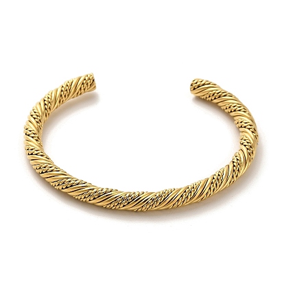 Bracelets de manchette en acier inoxydable dorés pour femmes