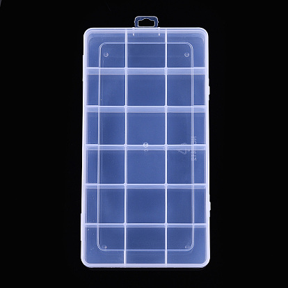 Прямоугольный контейнер для хранения шариков из полипропилена (pp), с откидной крышкой и 18 отделениями, для бижутерии мелкие аксессуары