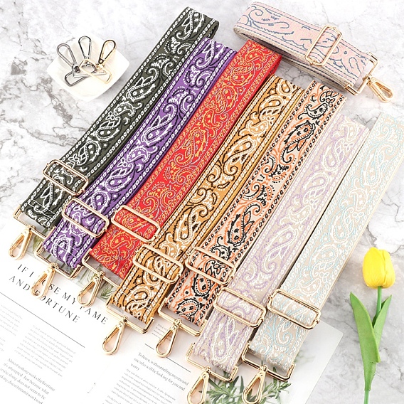 Нейлоновая холщовая сумка с цветочным узором, лямки для сумки, для замены сумочки или сумки через плечо