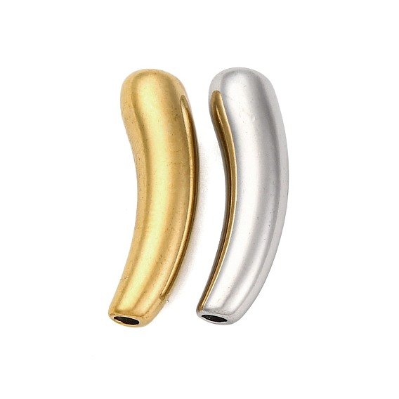 304 из нержавеющей стали бусы, изогнутые, трубка, ионное покрытие (ip)