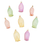 8Pcs 4 Colors Opaque Resin Pendants, Flower Charm