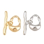 Brass Toggle Clasps, Irregular Oval