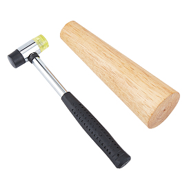 Набор инструментов, с деревянным круглым браслетом размер оправки браслета, устанавливаемые двухсторонней резиновые молотки