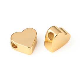 Long-Lasting Plated Brass Beads, Heart