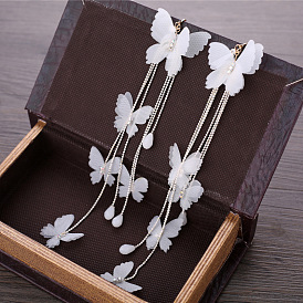 Клипсы-клипсы с кисточками из легированной ткани в виде бабочек, с пластиковым, золотые