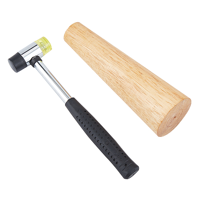 Набор инструментов, с деревянным круглым браслетом размер оправки браслета, устанавливаемые двухсторонней резиновые молотки