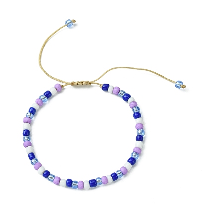 Bracelet de perles tressées en graines de verre pour femme