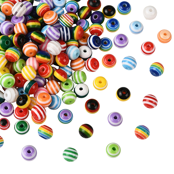 200 шт. круглые бусины из смолы с подкладкой, круглые