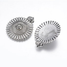 Flat Round Tibetan Style Pendants