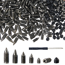 420шт. винт из углеродистой стали, 1плоская отвертка из железа, с пластиковыми ручками