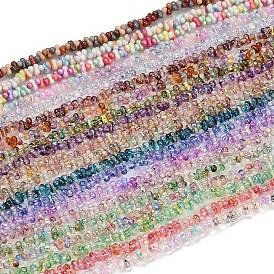 Стеклянные бусины с гальваническим покрытием , арахис