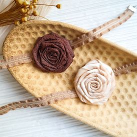 Cloth Choker Necklaces, Rose Flower