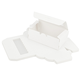 Коробка для торта, с окном из ПВХ, картонные коробки подарочные упаковки для печенья, маленькие пирожные, оладья, прямоугольные