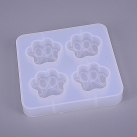 Силиконовые формы с принтом кошачьей лапы, формы для литья смолы, для уф-смолы, изготовление ювелирных изделий из эпоксидной смолы