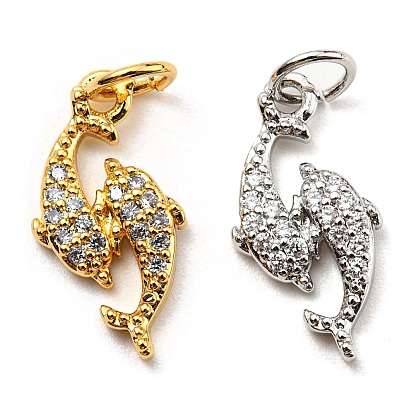 Стойка металлическая латунная микропрофилированная кубическая циркония подвески, без свинца и без кадмия, дельфин